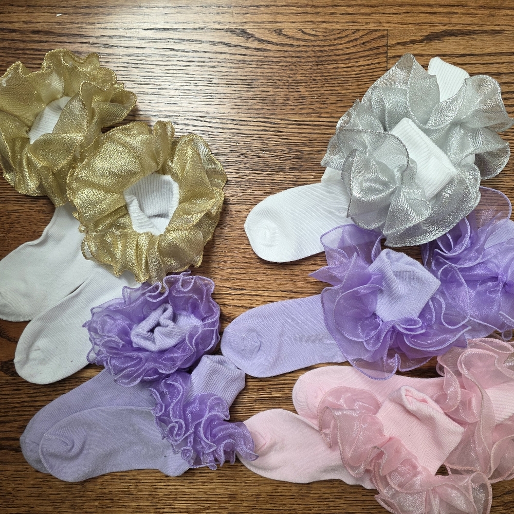 Cute Frilly Socks For Girls 10t-12t